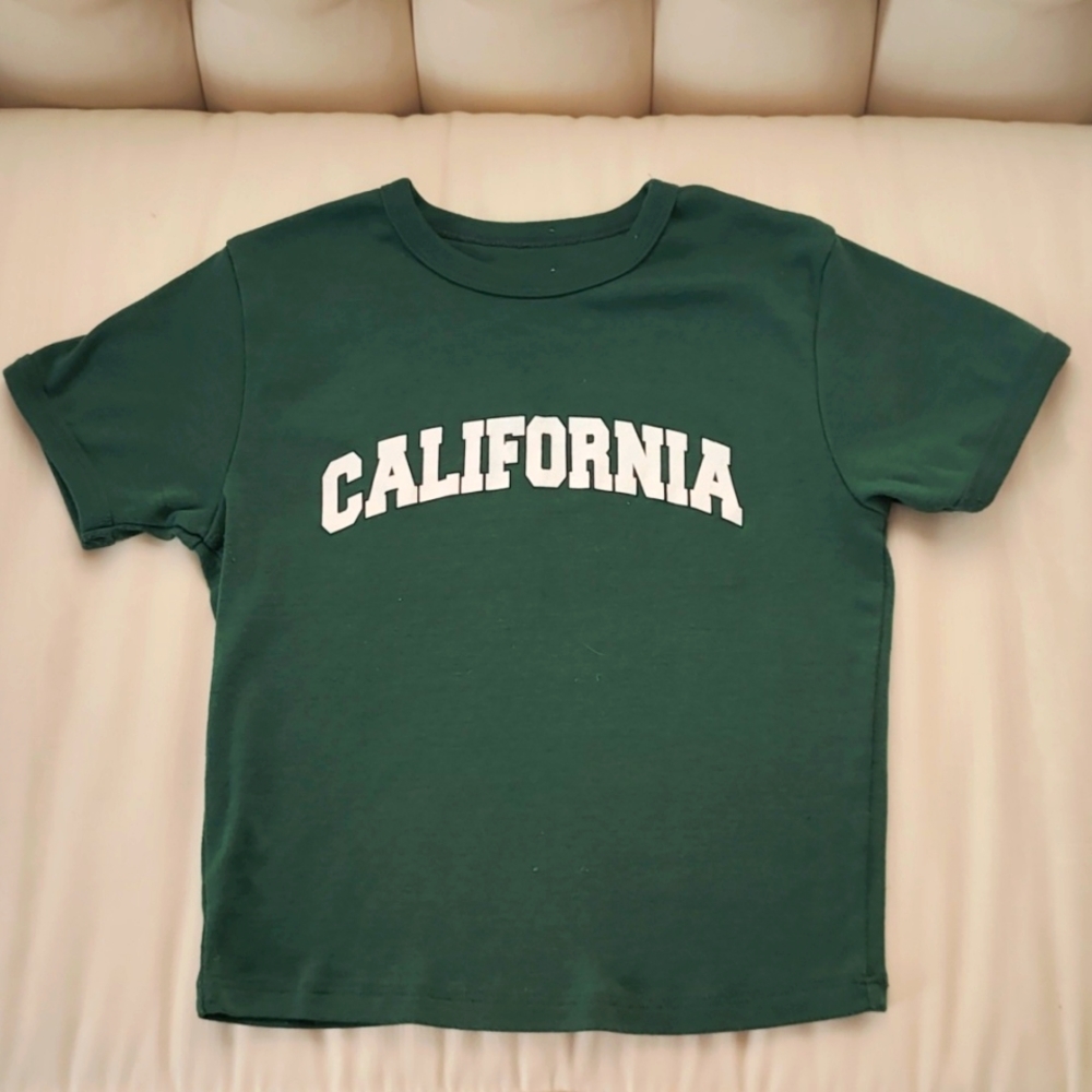 Social Scene green California crop top women's size S